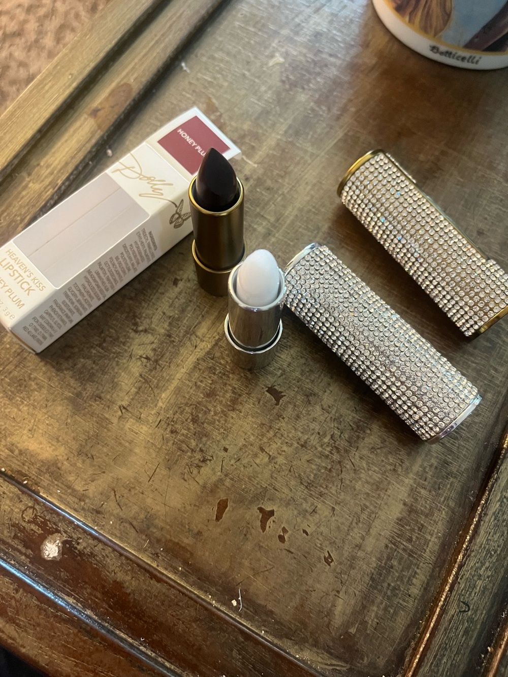 Dolly Parton lip stick bundle — clear glaze and honey plum